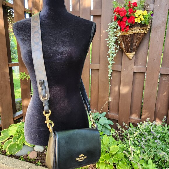 COACH black Jes crossbody shoulder bag with reversible strap F77979 - Picture 12 of 14